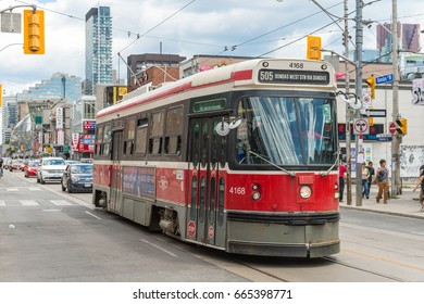 Toronto, Canada - 2 July 2016: Toronto Streetcar System Is Operated By Toronto Transit Commission (TTC).