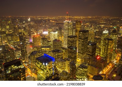 Toronto, Canada - 6 February, 2018: View Of Downtown Toronto During Winter.