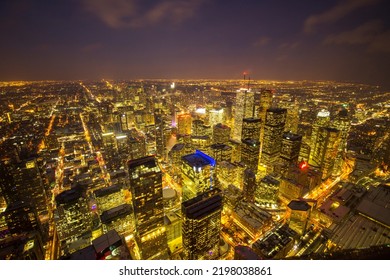 Toronto, Canada - 6 February, 2018: View Of Downtown Toronto During Winter.