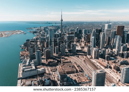 Toronto, Canada aerial view from helicopter