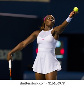 TORONTO, CANADA - AUGUST 11 :  Sloane Stephens In Action At The 2015 Rogers Cup WTA Premier 5 Tennis Tournament