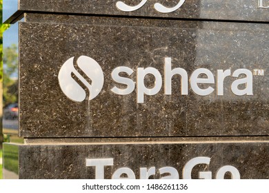 Toronto, Canada - August 16, 2018: Sign Of Sphera Outside Of Their Headquarters In Toronto; Sphera Is The Largest Global Provider Of Integrated Risk Management Software And Information Services.
