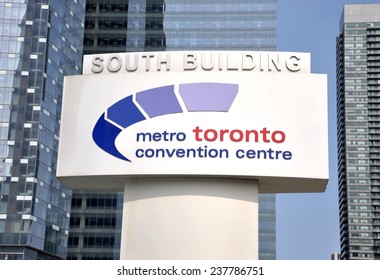 Toronto, Canada - August 3, 2014: Metro Toronto Convention Centre Signage. 