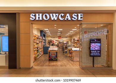 Toronto, Canada - February 7, 2018: Showcase Store Front In The Fairview Mall In Toronto. Showcase Is Canada’s Home Of The Hottest Trends And The Best Of As Seen On TV Products.