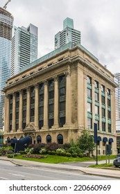TORONTO, CANADA - JULY 23, 2014: Toronto Harbour Commission Building - six storey building erected in 1917 in Toronto by Alfred Chapman for the locally run Toronto Harbour Commission. Canada. - Shutterstock ID 220660969