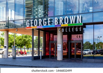 Toronto, Canada - June 19, 2018: George Brown College Waterfront Campus In Toronto, Home Of The Centre For Health Sciences. George Brown Is A Public College Of Applied Arts And Technology. 