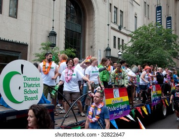 TORONTO, CANADA - JUNE 28: Toronto District School Board Marching In Toronto Pride. Toronto Gay Pride Parade, June 28, 2009