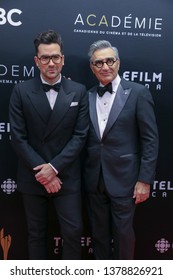 TORONTO, CANADA - MARCH 31, 2019: Daniel Levy, Eugene Levy At 2019 Canadian Screen Awards. 