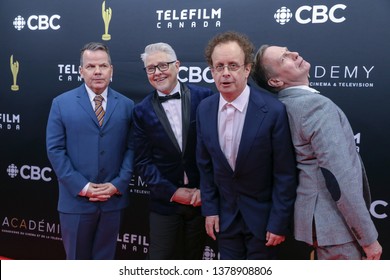 TORONTO, CANADA - MARCH 31, 2019: KIDS IN THE HALL Bruce McCulloch, Dave Foley, Kevin McDonald And Scott Thompson At 2019 Canadian Screen Awards. 