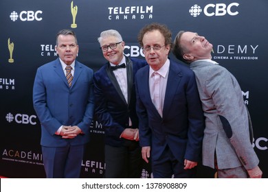 TORONTO, CANADA - MARCH 31, 2019: KIDS IN THE HALL Bruce McCulloch, Dave Foley, Kevin McDonald And Scott Thompson At 2019 Canadian Screen Awards. 