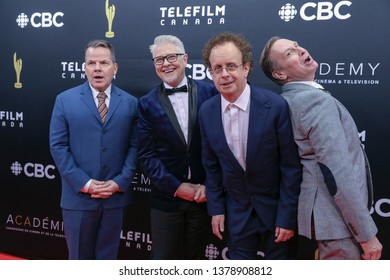 TORONTO, CANADA - MARCH 31, 2019: KIDS IN THE HALL Bruce McCulloch, Dave Foley, Kevin McDonald And Scott Thompson At 2019 Canadian Screen Awards. 