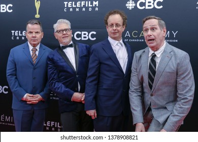 TORONTO, CANADA - MARCH 31, 2019: KIDS IN THE HALL Bruce McCulloch, Dave Foley, Kevin McDonald And Scott Thompson At 2019 Canadian Screen Awards. 