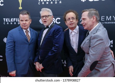 TORONTO, CANADA - MARCH 31, 2019: KIDS IN THE HALL Bruce McCulloch, Dave Foley, Kevin McDonald And Scott Thompson At 2019 Canadian Screen Awards. 