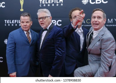 TORONTO, CANADA - MARCH 31, 2019: KIDS IN THE HALL Bruce McCulloch, Dave Foley, Kevin McDonald And Scott Thompson At 2019 Canadian Screen Awards. 