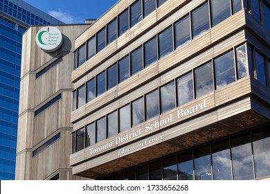 Toronto, Canada - May 16, 2020: Toronto District School Board (TDSB) Sign On The Headquarters Building In Toronto. TDSB Is The English-language Public-secular School Board For Toronto. 