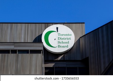 Toronto, Canada - May 16, 2020: Toronto District School Board (TDSB) Logo On The Headquarters Building In Toronto. TDSB Is The English-language Public-secular School Board For Toronto. 