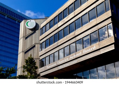 Toronto, Canada - May 16, 2020: Toronto District School Board (TDSB) Sign On The Headquarters Building In Toronto. TDSB Is The English-language Public-secular School Board For Toronto. 