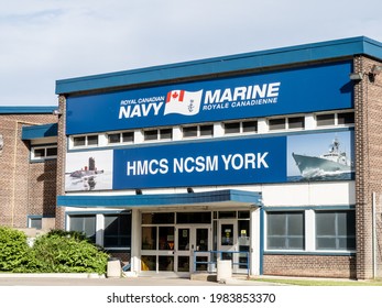 Toronto, Canada, May 29, 2021; The Royal Canadian Navy Reserve Division HMSC York On The Waterfront In Toronto 