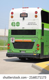 TORONTO, CANADA - May 30,2021: Go Bus At Richmond Hill Bus Terminal In Toronto. GO Transit Is The Regional Public Transit Service For The Greater Toronto And Hamilton Area.