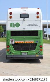 TORONTO, CANADA - May 30,2021: Go Bus At Richmond Hill Bus Terminal In Toronto. GO Transit Is The Regional Public Transit Service For The Greater Toronto And Hamilton Area.