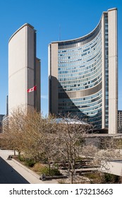 TORONTO, CANADA - MAY 4, 2007: Building Of New City Hall - Home Of Municipal Government Of Toronto, Ontario, Canada. It Was Designed By Architect Viljo Revell And Landscape Architect Richard Strong. 