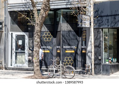 Toronto, Canada - May 6, 2019: Hunny Pot Storefront In Toronto, Canada. The Hunny Pot Cannabis Co. Is A Cannabis Dispensary.