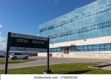 TORONTO, CANADA - May 7, 2020: Canada Border Services Agency Sign In-front Of The Customs Office At Toronto Pearson Intl. Airport.