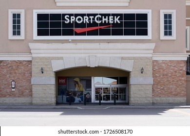 Toronto, Canada - May 9, 2019: Sport Chek Storefront In Toronto. Sport Chek Is The Largest Canadian Retailer Of Sporting Clothing And Sports Equipment.