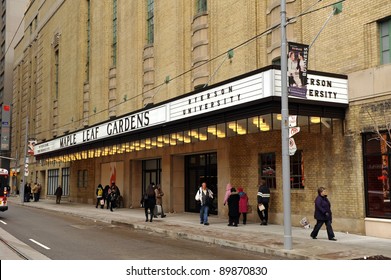 TORONTO, CANADA - NOV 30:  Historic Maple Leaf Gardens, Closed Since 1999, Was Reopened To The Public As A Retail Center And A Future Athletic Center For Ryerson University On  Nov 30, 2011 In Toronto, Canada.