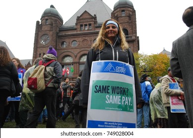 TORONTO, CANADA: November 2 2017 - Women Holds 