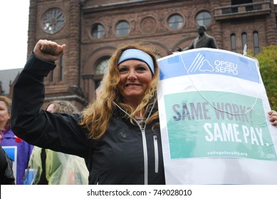 TORONTO, CANADA: November 2 2017 - Women Holds 