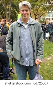 TORONTO, CANADA – OCT 15:  Actor Rick Roberts At The Toronto Version Of Occupy Wall Street, Oct. 15 2011 In Toronto.  Ironically He Acted In The Show Traders, About Bay Street Investment Bankers.