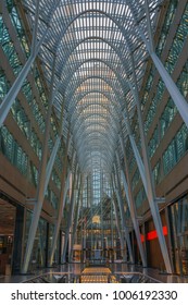 TORONTO, CANADA - OCTOBER 01, 2017:The Toronto Dominion Centre OrTD Centre Interior -lobby
