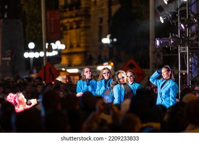 Toronto, Canada - October 1, 2022 : Backup Dancers At The 'An Occupation' Participatory Performance And Display At Nuit Blanche