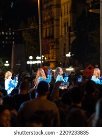 Toronto, Canada - October 1, 2022 : Backup Dancers At The 'An Occupation' Participatory Performance And Display At Nuit Blanche