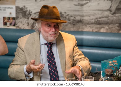 TORONTO, CANADA - OCTOBER 16, 2018: Jim Murray promotes his 2019 Whisky Bible at Canadian Club Cocktails event. Jim Murray is an English writer,  journalist, and a well known whisky critic.  - Shutterstock ID 1306938148
