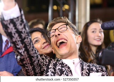 TORONTO, CANADA - OCTOBER 21, 2016: YouTube Personality Riyadh K Takes Crazy Selfie With Fans, Attends Opening Night Of BUFFER FESTIVAL, A Showcase Of YouTube Video Premieres. 