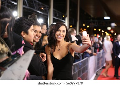 TORONTO, CANADA - OCTOBER 21, 2016: YouTube Star Takes Selfie With Fans At Opening Night Of BUFFER FESTIVAL, A Showcase Of YouTube Video Premieres.