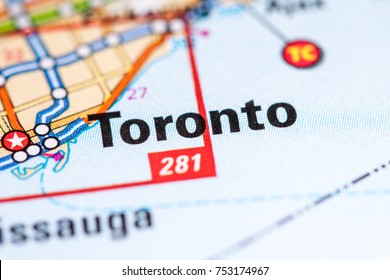 Toronto. Canada On A Map.