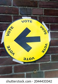 Toronto Canada. September 20, 2021; Elections Canada Polling Station Signage For A Federal Vote In Canada