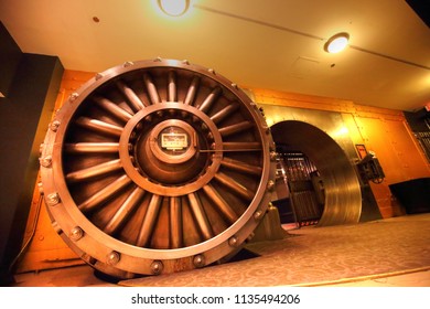 Toronto, Canada-23 September, 2017: The Vault, a famous bank safe exhibit