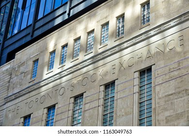 Toronto, Canada-June 26, 2018: Toronto Stock Exchange Entrance In Toronto