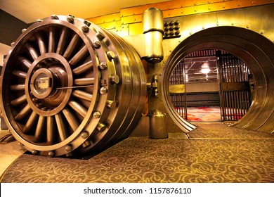 Toronto, Canada-June 6, 2017: The Vault, a famous bank safe exhibit