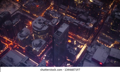 Toronto City In Ontario, Canada At Night Time.