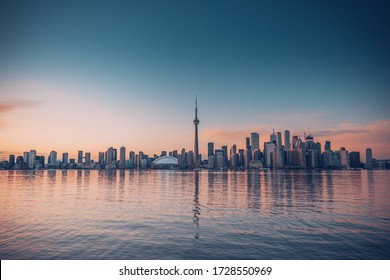 Toronto city skyline. The city view from Center Island in Ontario lake, Canada - Powered by Shutterstock