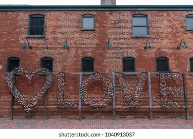 Toronto Distillery District Love Wall