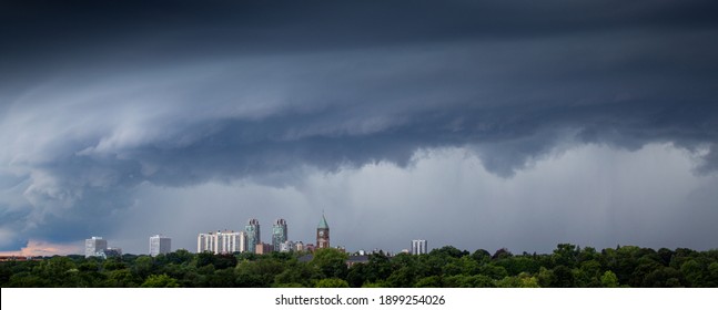 Toronto, GTA, Canada, Tornados And Hurricanes Cause Property Damage And Disruption In The Province.