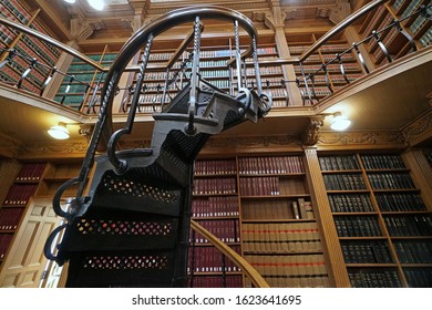 TORONTO - JANUARY 2020:  The Interior Of The Ornately Decorated Victorian Law Library At Osgoode Hall.