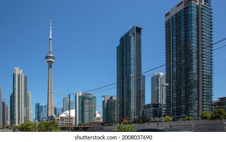 Toronto, June 12, 20121 Toronto Skyline: Looking Towards Concord CityPlace, The CN Tower And The Rogers Centre From Front Street West Of Spadina.