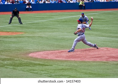 TORONTO - JUNE 14:  Jason Marquis #21 Throws A Pitch During The Chicago Cubs Vs. Toronto Blue Jays Game At The Rogers Centre June 14, 2008 In Toronto, Ontario.  Chicago Won 6-2.